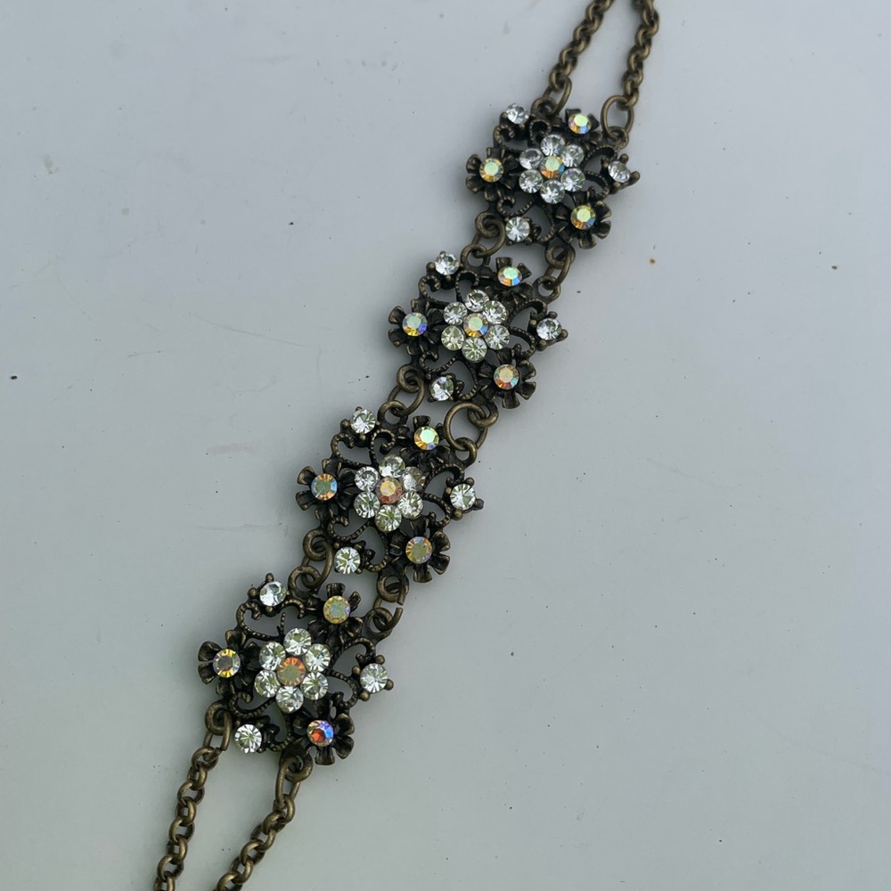 Vintage Crystal Bracelet With Extender
